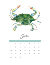 Load image into Gallery viewer, 2026 Watercolor Coastal Creatures wall calendar