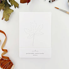 Load image into Gallery viewer, Fall leaves paintable notecards