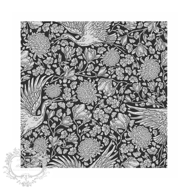 Birds in the Garden - Mesh Stencil 12x12