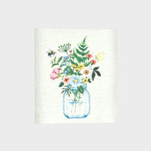 Load image into Gallery viewer, Flower Vase Swedish Dishcloth | Kitchen Cloth | Dish Towel