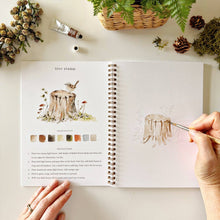Load image into Gallery viewer, Woodland watercolor workbook