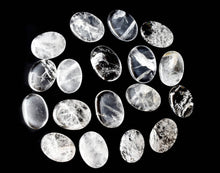 Load image into Gallery viewer, Palm Stone | Crystal Quartz |Thumb Crystal | Pocket Gemstone: Flat Back Side(Flat Stone)