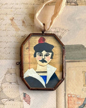 Load image into Gallery viewer, Salty Sailor ~ Art Locket Ornament Nautical Handmade 