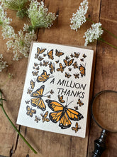 Load image into Gallery viewer, Million Thanks Butterfly Letterpress card