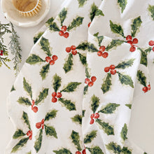 Load image into Gallery viewer, Holly berry tea towel
