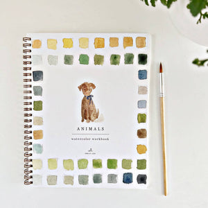 Animals watercolor workbook