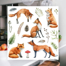 Load image into Gallery viewer, Fox Swedish Dishcloth | Reusable Paper Towels