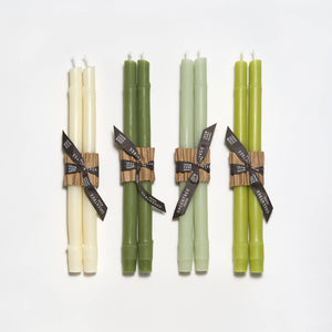 12" Bamboo Taper Candles: Celadon