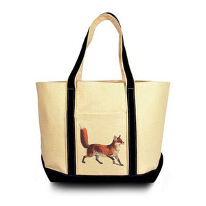 Equestrian/ Red Fox Hand Towel/White
