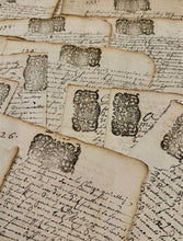 Load image into Gallery viewer, Original 1600s Stamped Antique French Script Document Pages