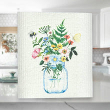 Load image into Gallery viewer, Flower Vase Swedish Dishcloth | Kitchen Cloth | Dish Towel