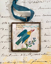 Load image into Gallery viewer, Cassis Folk Bird ~ Lg. Art Locket Ornament Vintage Handmade