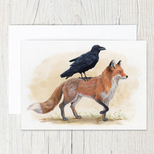 Load image into Gallery viewer, Fox Friendship 5x7 Single Greeting Card
