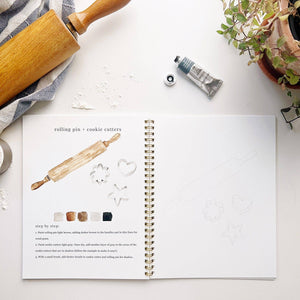 Baking watercolor workbook