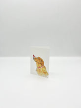 Load image into Gallery viewer, "Friends" mini enclosure card &amp; envelope watercolor golden