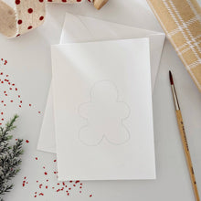 Load image into Gallery viewer, Gingerbread paintable notecards