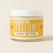 Load image into Gallery viewer, Manuka Honey + Rosehip Tallow Body Butter – Deeply Nourishing &amp; Repairing Natural Skincare: 9oz