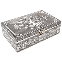 Load image into Gallery viewer, TREE OF LIFE TAROT CARD SILVER BOX