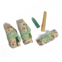 Load image into Gallery viewer, Clarity White Sage + Fluorite Bundle with Palo Santo