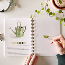 Load image into Gallery viewer, Garden watercolor workbook