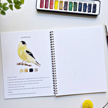 Load image into Gallery viewer, Birds watercolor workbook