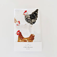 Load image into Gallery viewer, Chickens tea towel