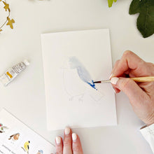 Load image into Gallery viewer, Backyard birds paintable notecards