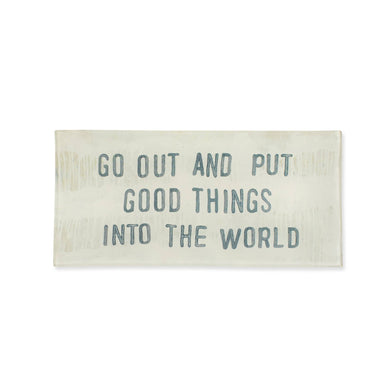 Good Things Small Rectangle Decoupage Plate 8.5