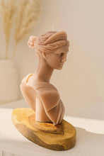 Load image into Gallery viewer, Artemis Bust Candle Greek Goddess Soy Wax Statue: Grey / Unscented