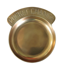 Load image into Gallery viewer, Pocket Change Dish Antique Brass Vintage Jewelry TrinketTray