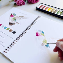 Load image into Gallery viewer, Birds watercolor workbook