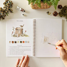 Load image into Gallery viewer, Woodland watercolor workbook