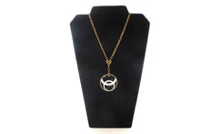 Load image into Gallery viewer, Antique Gold Victorian Monocle Magnify Glass Necklaces, each: Fleur De Lis Monocle Necklace