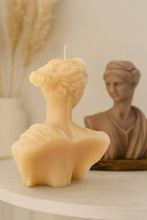 Load image into Gallery viewer, Artemis Bust Candle Greek Goddess Soy Wax Statue: Grey / Unscented