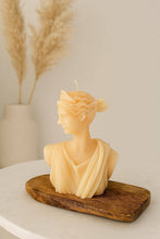 Load image into Gallery viewer, Artemis Bust Candle Greek Goddess Soy Wax Statue: Grey / Unscented