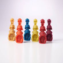 Load image into Gallery viewer, Wise Monkey Beeswax Candle: Turquoise