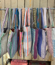 Load image into Gallery viewer, Kantha Pocket Tote Bag | Recycled Cotton Unique