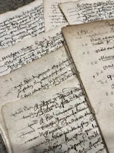 Load image into Gallery viewer, Set of 3 Original 1600s French Script Pages