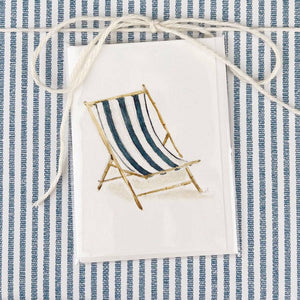 Beach chair mini notecard