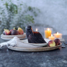 Load image into Gallery viewer, Crow Candle – 100% Beeswax – Black – 4” Handcrafted