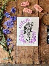 Load image into Gallery viewer, Cheers Frog! Letterpress greeting card