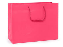 Load image into Gallery viewer, Matte Paper Cord Handle Gift Bags: Aqua Matte / 100 Pack / Cub 8x4x10"