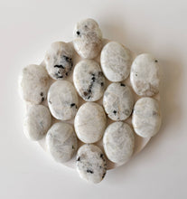 Load image into Gallery viewer, Palm Stone | Rainbow Moonstone | Thumb Crystal | Pocket Gems: Thumb Indent (Worry Stone)