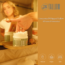 Load image into Gallery viewer, Unscented Whipped Tallow – All-Natural Moisturizer | Pure Beef Tallow Cream for Face &amp; Body |Lady May Handmade, Preservative-Free Skincare: 9oz