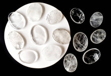 Load image into Gallery viewer, Palm Stone | Crystal Quartz |Thumb Crystal | Pocket Gemstone: Flat Back Side(Flat Stone)
