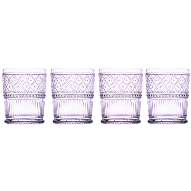 Claro Lavender Double Old Fashion, Set of 4