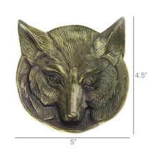 Load image into Gallery viewer, Fox Cast Metal Dish - Antique Brass.  Brass Plated Aluminum