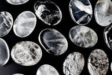 Load image into Gallery viewer, Palm Stone | Crystal Quartz |Thumb Crystal | Pocket Gemstone: Flat Back Side(Flat Stone)