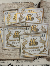 Load image into Gallery viewer, RARE Antique French Cognac Fine Champagne Labels - Set/5