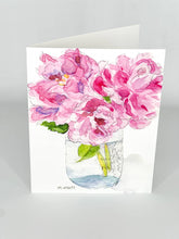 Load image into Gallery viewer, &quot;Peonies&quot; watercolor artwork notecard